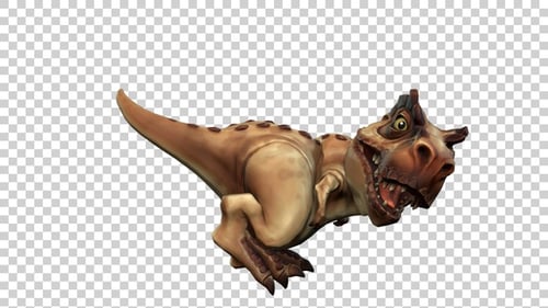 Tyrannosaurus Rex Hitting With Tail Animation Angle View