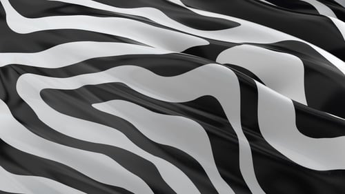 Abstract Zebra Stripes Waving Flag Background