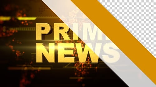 3D Golden Text Reveal for News Broadcasts