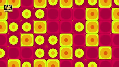 Vibrant Retro Geometric Pattern Loop Background