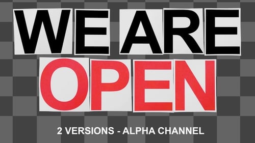 Crumpled Paper 'We Are Open' Kinetic Typography Text Animation