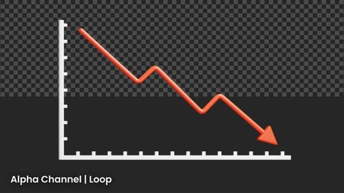 Animación de gráfico infográfico en 3D que cae | Alpha Loop