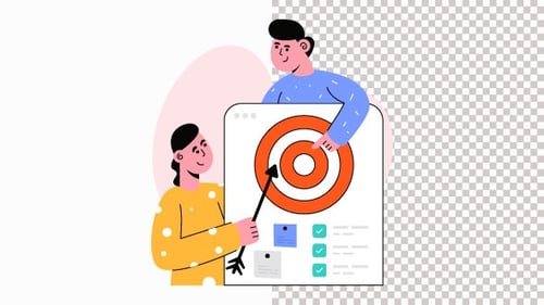 Business Goal Strategy Animation Alpha Channel