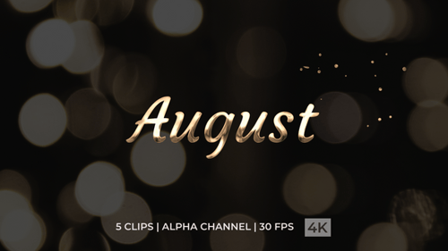 Animation de texte d'août