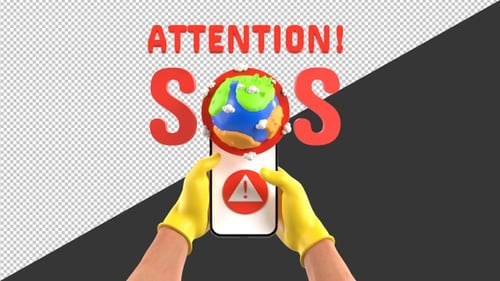 3D Earthquake Alert | Alpha Channel