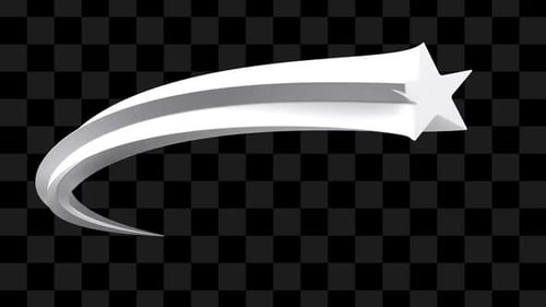Pack Of White Star Trail Transition Animations