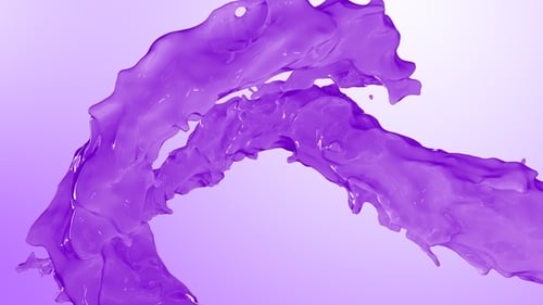 Dynamic Purple Liquid Paint Flowing Reveal Motion Graphic