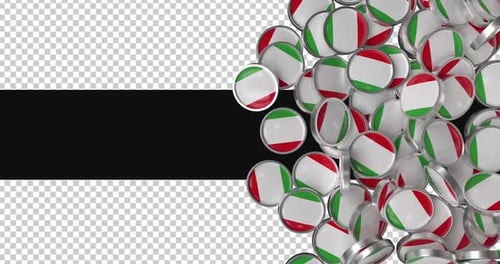 3D Italy Flag Transitions