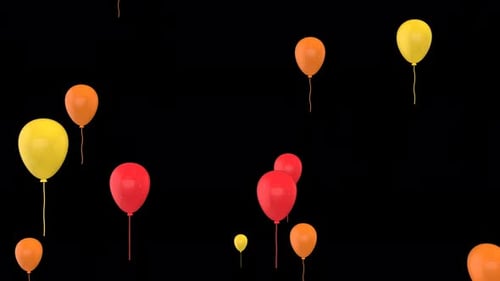Animated Celebration Balloons Floating Up
