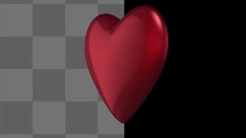3D Heart Rotating Loop With Alpha