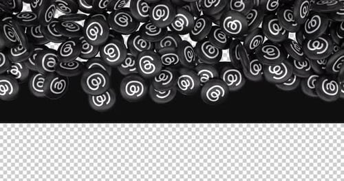 Falling At Symbol Loop Background Animation