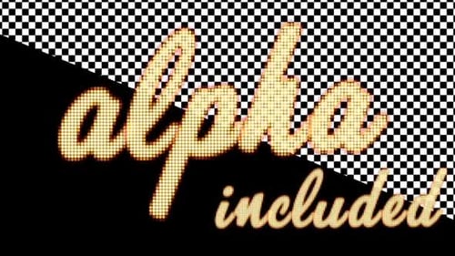 Glowing Dot Matrix Script Font Animated Letters