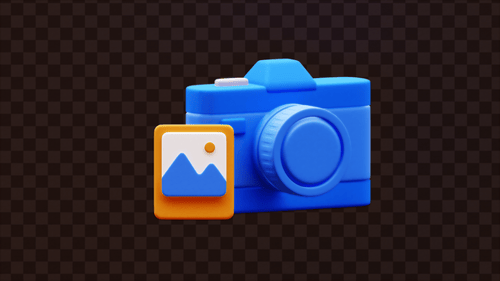 3D Camera Photography Icon Animation