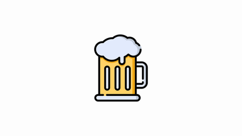 Wiggling Beer Mug Flat Design Animated Icon