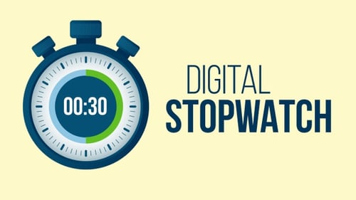 Digital Stopwatch Countdown Timer Animations