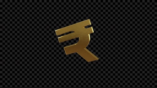 Golden Rupee Currency Symbol