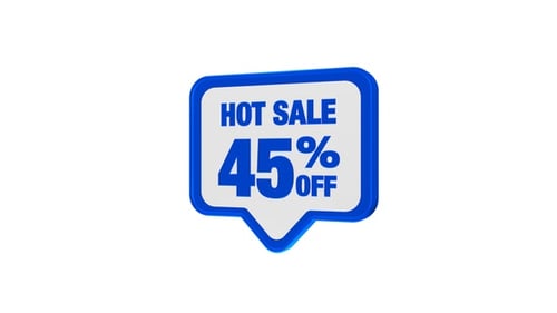 Hot Sale Discount Badge 45 Percent Off
