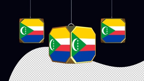 Transparenter Hintergrund der Flagge der Komoren