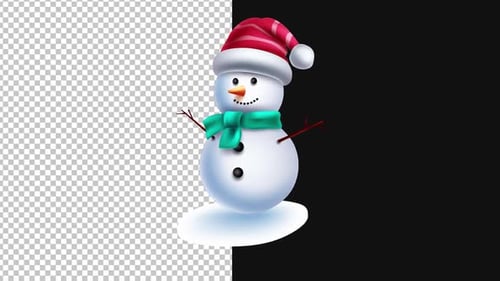 Animated 3D Snowman Character For Christmas Winter Holiday Projects