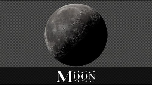 Moon Rotation, Loop + Alpha Channel