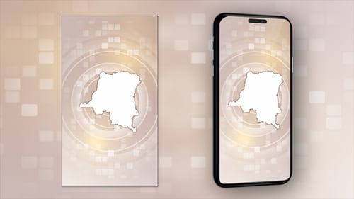 Democratic Republic Of The Congo Animated Map - Vertical Video