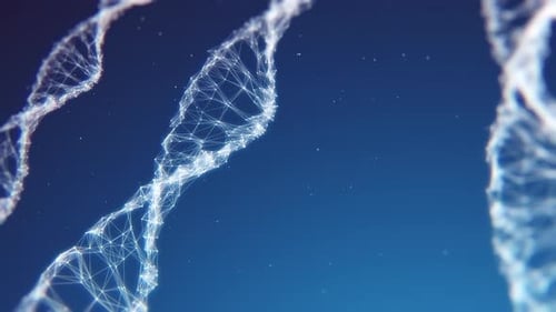 Biotechnology Digital DNA artificial AI Background