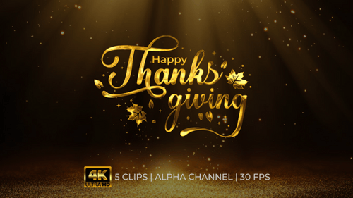 Happy Thanksgiving Animation Lettering