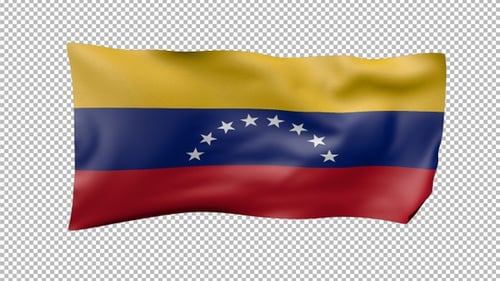 Waving Venezuela Flag Realistic Loop