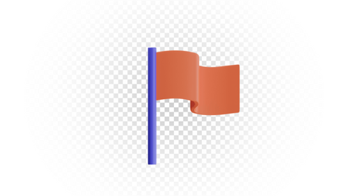 3D Flag Unfurling and Waving Animation