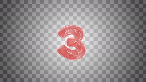 Red Jelly Number 3 Reveal Animation