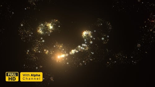 Gold Sparkle Particle Overlay