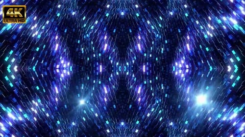 Blue Glittering Waves 4K