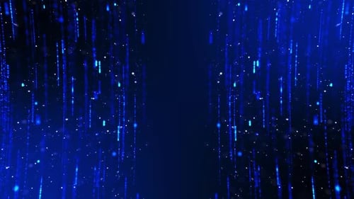 Futuristic Blue Digital Data Stream Background