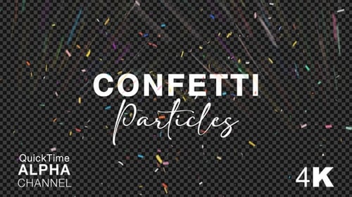 Vibrant Confetti Falling Loop with Transparent Background