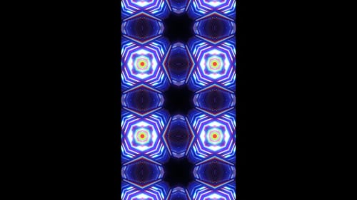 Colorful Vertical Abstract Kaleidoscope Background Loop