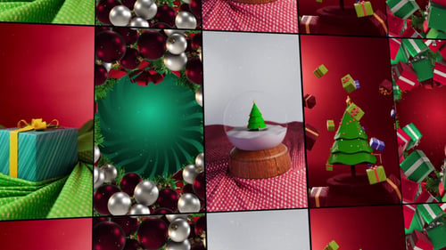 Christmas Festive Vertical Backgrounds with Gifts and Ornaments