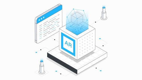 Digital Technology Isometric Animation Alpha Channel