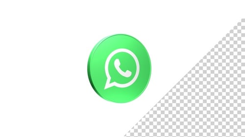 3D Spinning WhatsApp Logo Animation