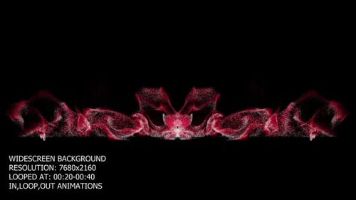 Red White Particles Waves