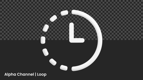 3D Time Loading Indicator Animation | Alpha Loop