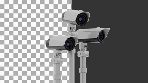 3D Animation of CCTV Сamera | Alpha Channel