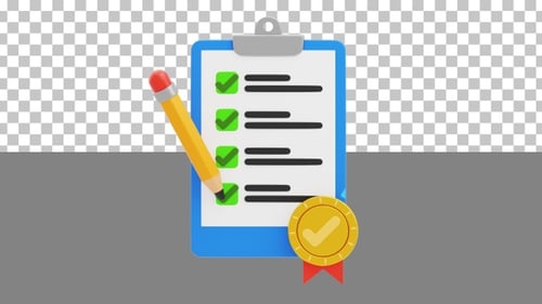 3D Animation of Completed Survey | Alpha Channel