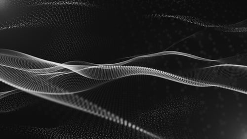 Particles Wave Background Loop White V11