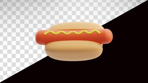 3D Animation of Hotdog