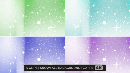 Sparkling Glitter Particles and Stars Background Loop 4K