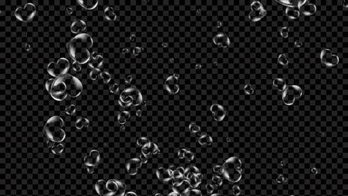 Bubbles Heart Seamless Loop Alpha V6