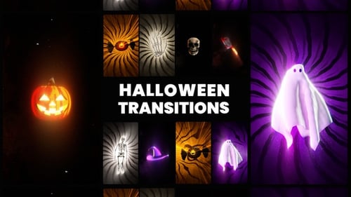 Animated Halloween Vertical Video Transition Pack