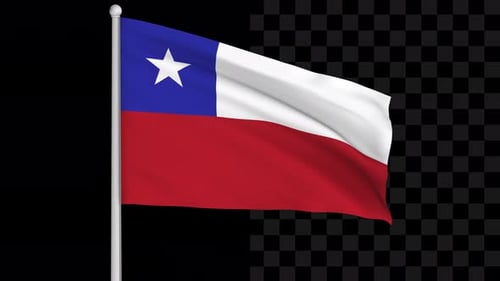 Waving Flag of Chile Animation