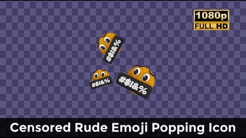 Censored Emoji Characters Pop Up and Reveal Symbols Animation