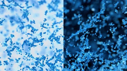Wasser spritzt auf transparentem Hintergrund